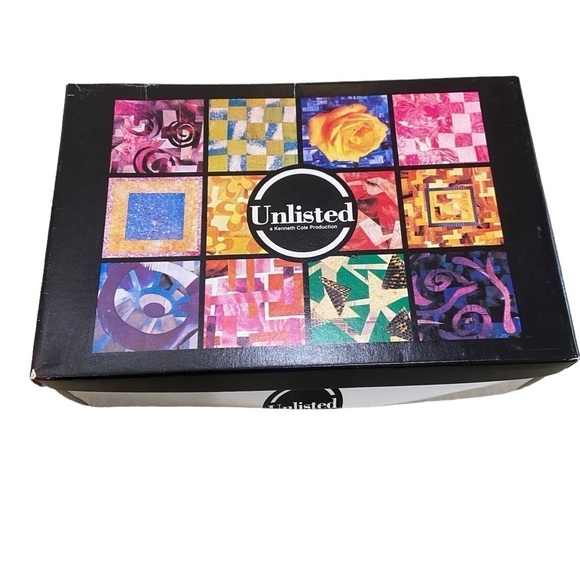 Unlisted Kenneth Cole cross my heart pewter fabric round toe block heel size 8.5 - Picture 8 of 11